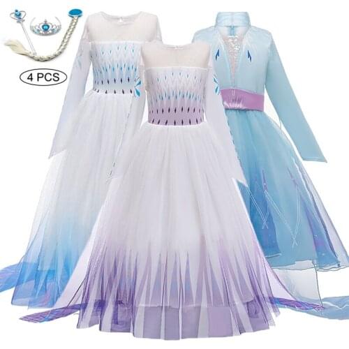 2021 Summer Girls Clothing Girls Dress Kids Lace Birthday Party Dress for Girls Princess Children Costumes For Kids Cosplay
