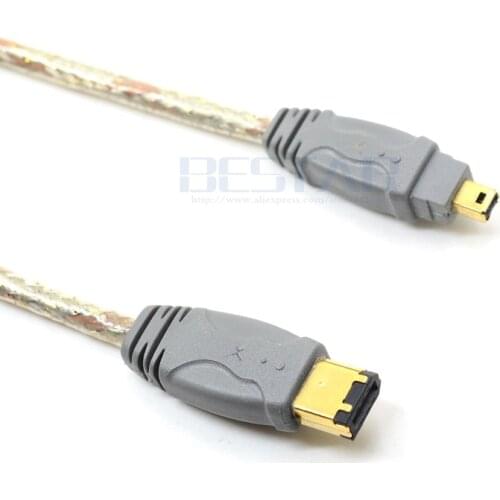 4.5M 4P 4 Pin to 6 Pin IEEE 1394 for iLink Adapter Cable IEEE1394 4Pin To 6Pin Firewire Cable for DV