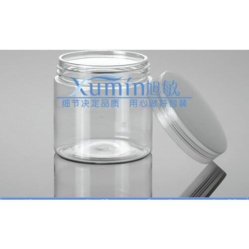 Free shipping: 200ml clear Jar PET Jar with clear PP Cap 200g Mask Container Plastic Cream Jar Lotion Bottle Wholesale 50pcs/lot