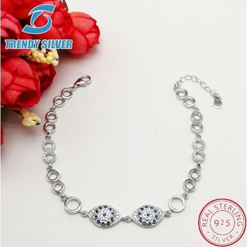 925 sterling silver with cz zirconia braceles bracelet for woman gifts for women femme jewelry jewellery luxury fashion evil eye