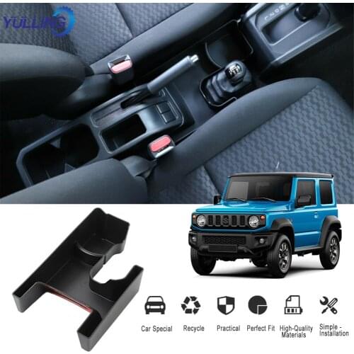 For Suzuki Jimny AT Model 2018 2019 2020 ABS Car Center Console Cup Holder Storage Box Auto Accessories