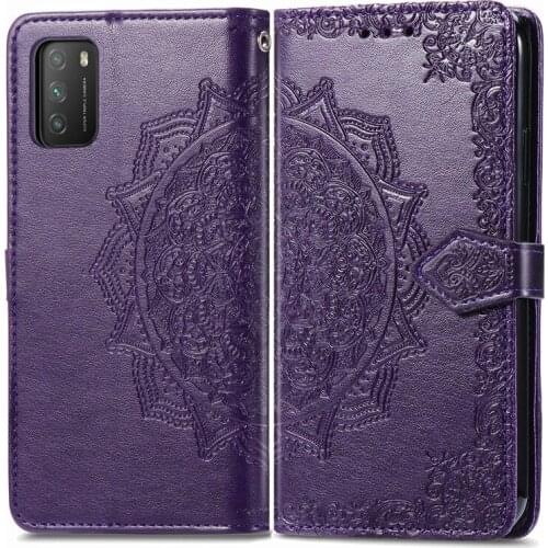 Case For Xiaomi Poco M3 Cover Shockproof Bag Floral Filp Wallet TPU Leather Cover For Poco M3 Cover For Poco M3 Case Book 6.53"