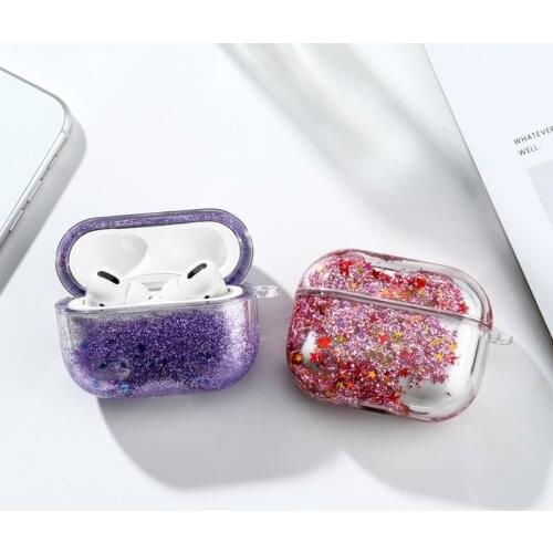 Dynamic Liquid Case For Airpods Cases Glitter Hard Headphone Coque For Air Pods Pro Fundas For Airpods Pro air pods 2 1 Bumper