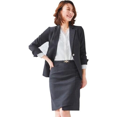 Fromal Black Blazer Women Skirt Suits Office Ladies Work Wear Uniform OL Styles Business Clothes