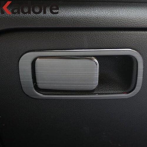 For Kia Cerato Forte K3 2019 2020 2021 Steel Carbon Fiber Interior Glove Storage Box Handle Cover Trim Car Accessories 2pcs