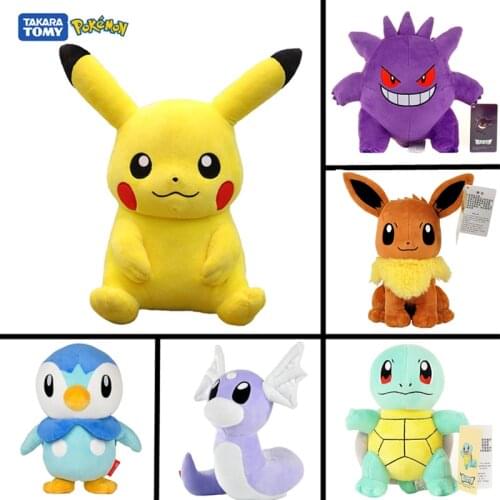 Original Pokemon Pikachu cartoon Kawaii Plush Doll Stuffed Pokémon Eevee Snorlax Plush Toy Big Doll Pillow Ragdoll Children gift