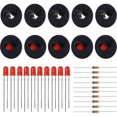 JTD22 10 sets Target Faces With LEDs for Railway Signal O Scale 1-headBlock Signal Traffic Light