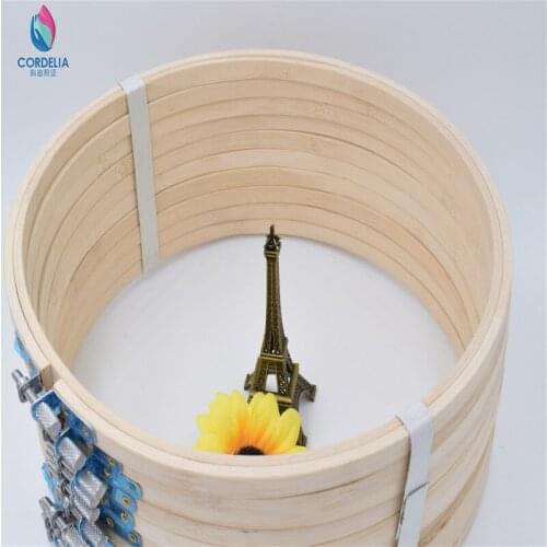 Korean fashion 5 pcs 23cm circular 100% natural bamboo embroider hoops as photo frame cross stitch tools accessories DIY tool