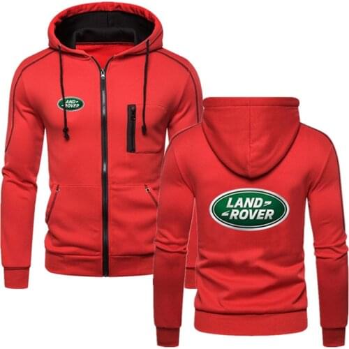 Land Rover Car Logo Print Hoodie Jacket Casual Pullover Men Harajuku Sweatshirt Mens Cotton Customize Zip Hoodie Coats Tops