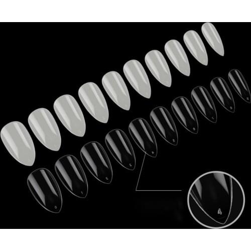 500PCS White Clear Water Drop Shape Acrylic Ballet Coffin French False Nail Tips Fake Toenail Tip Manicure UV Gel Nail