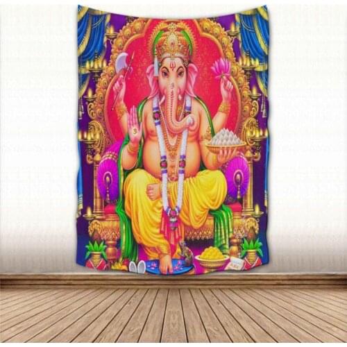 Custom Indian Gods Wall Hanging Tapestry Sheet Home Decorative Tapestries Beach Towel Yoga Mat Blanket Table Cloth Wall Tapestry