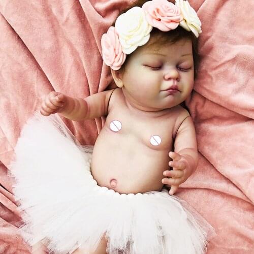 Boutique bebe reborn real baby dolls, 20 inch full silicone vinyl reborn baby girl doll gift detail painted Masterpiece