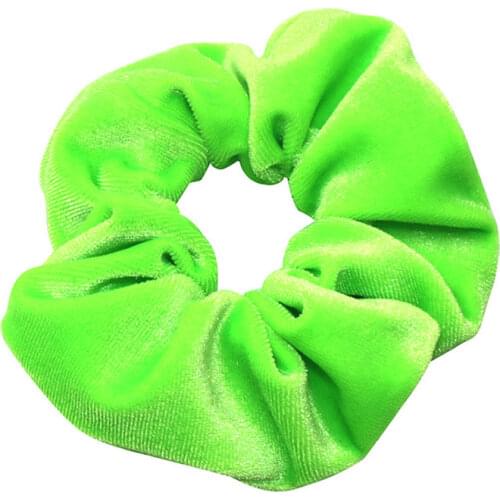 Neon Scrunchies Elastic Hair Ties Colorful Ponytail Holders Pink Green Orange Bright Hair Accessories