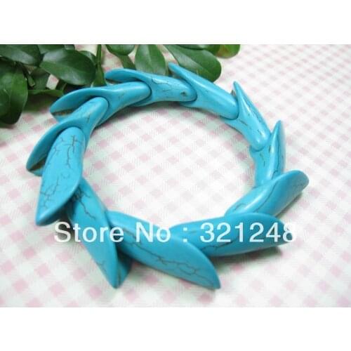 Wholesale price fashion blue calaite turquoises beads bracelet for women high grade weddings party gifts jewelry 7.5inch GE878