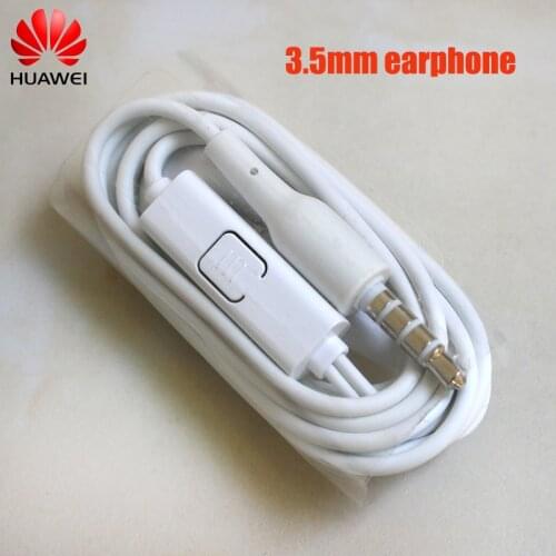 Original Huawei 3.5mm earphone in-ear Stereo Bass jack wired control with Mic For P8 P9 P10 lite Y6 Y7 Y9 honor 9 8X 9X Nova 3i