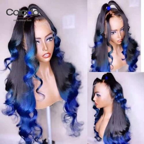 Body Wave Pre Plucked 613 Blonde Colored Ombre Highlight Grey 13x4 Lace Frontal Human Hair Wigs HD Transparent Wigs Natural Full