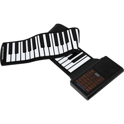 61 Keys Portable Piano Electric Piano Keyboard Hand Roll Piano Foldable Piano Keyboards Roll Travel Piano,US Plug