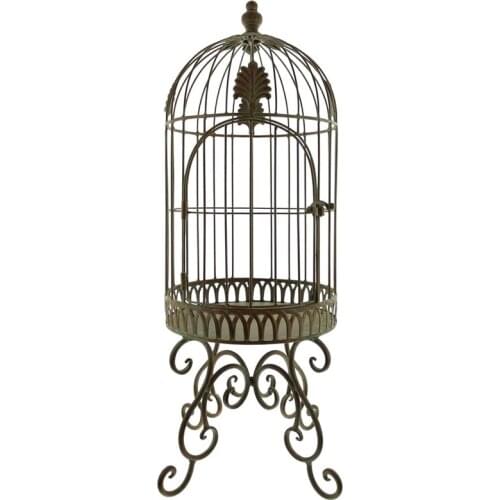 Strong and durable Iron Antique birdcage flower rack, beautiful and practical American style iron shelf