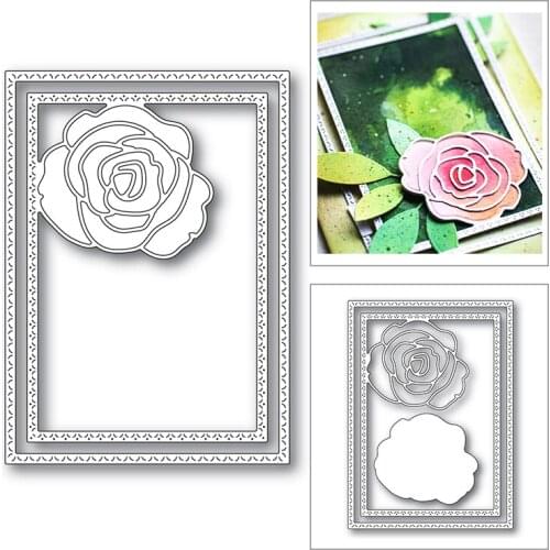 Thanksgiving Peony Rectangle 2020 New Metal Cutting Dies for Scrapbooking and Card Making Album Decor Embossing Craft No Stamps