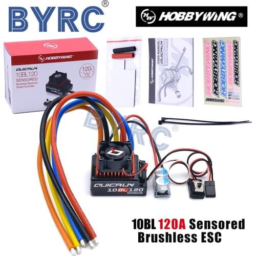 Hobbywing QUICRUN 10BL120 Sensored 120A Sensored Brushless ESC Speed Controller For 1/10 1/12 RC Mini Car