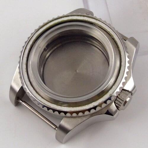 44mm SEA Automatic Watch Case NH35A NH36A MIYOTA 8215 MINGZHU 2813 Movement Mineral Glass Ceramic Insert Screw Crown