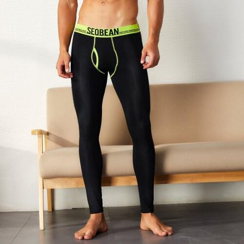 Mens pants Print Cotton Breathable Sports Leggings Thermal Long Johns Underwear Fitness Joggings Training Elasticity Pants #40