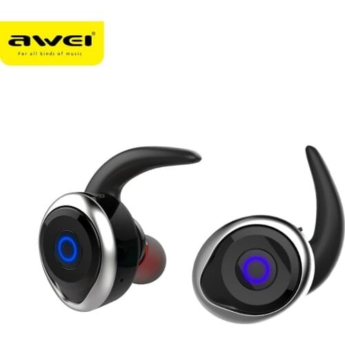 AWEI T1 TWS true Wireless Earbuds mini handfree Bluetooth Earphones Sports Waterproof Bluetooth Headphones With Mic Earbuds