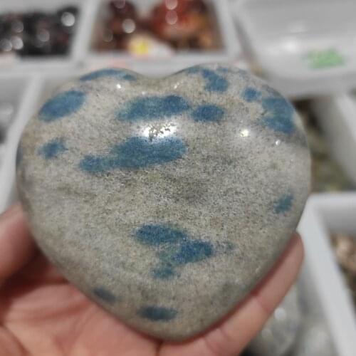 1pcs 300-400g Natural Rare Granite Azurite K2 heart Energy Quartz Crystal mineral chakra reiki Healing Home Decoration