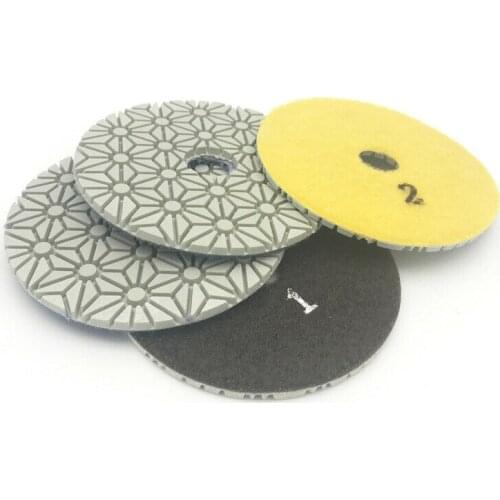 10 Lots 30 Pieces 4 inch 3 STEP Dry Diamond Polishing Pad Marble Granite Stone