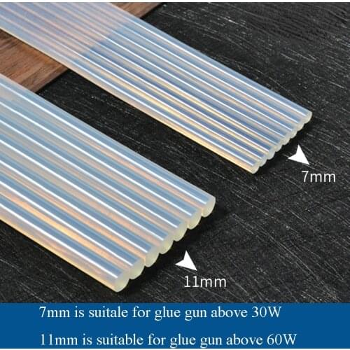 10pcs/ lot Hot Melt Glue Sticks 7mm/ 11mm diamter 100mm Length For Electric Glue Gun Craft Album Repair Tools
