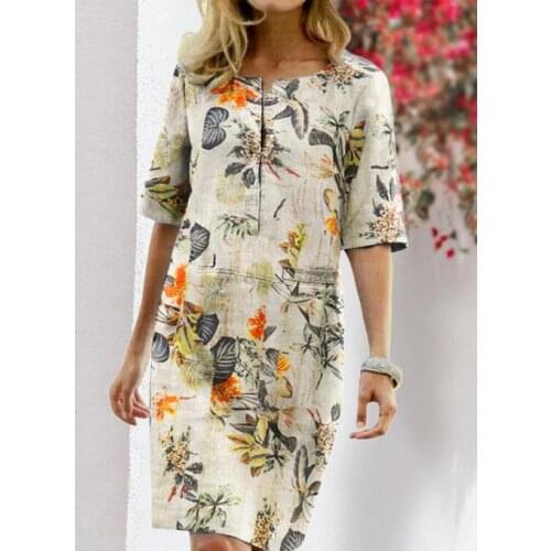 BISONJS Summer Cotton Dresses