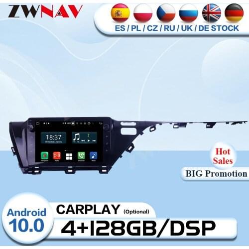 Carplay 2 Din Android 10.0 Multimedia For Toyota Camry 2018 2019 CAR Radio Receiver Audio Stereo GPS Navi Video Player Head Unit