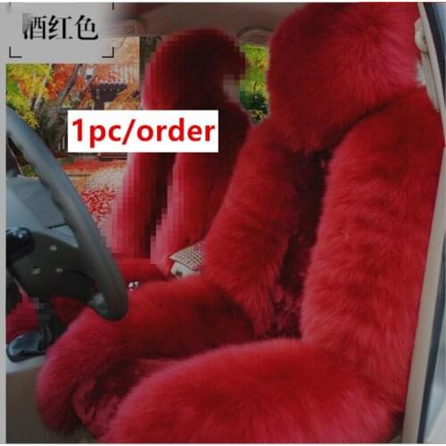 Car Seat Cover Winter Plush Fur Car Seat Protector Auto seat covers Car Seat Covers Fits Most Car, Truck, SUV, or Van (Pink)