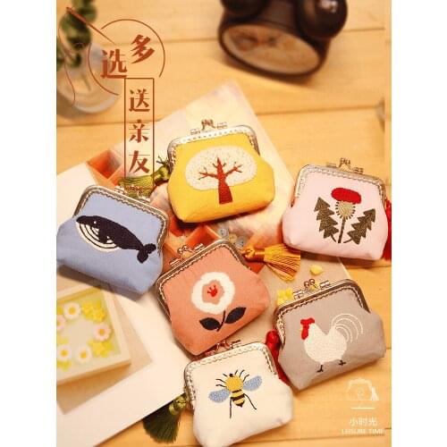 Wallet Embroidery DIY Handmade Materials Package Bag Self-Made Fittings