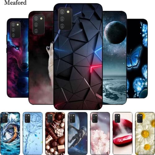 For Samsung Galaxy A02S Case Black Bumper Silicone TPU Soft Phone Cover For Samsung A02S A025F A02 S Case Cartoon Funda A 02S
