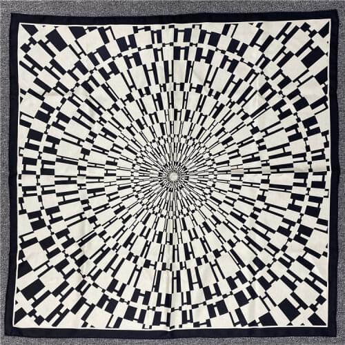 H letter designer head Silk Scarf Women 100% Natural Silk Hand Rolled Twill Scarf *Mulberry Silk Scarf 90*90cm heavy silk scarfs
