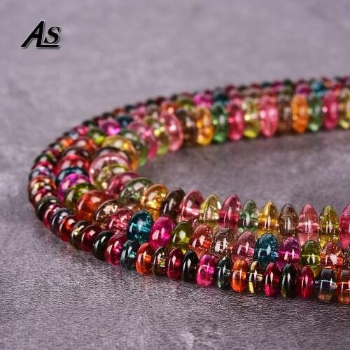 Asingeloo Multi Rondelle Color Crystal Natural Stone Beads for Jewelry Bracelet Diy Findings Loose Beads Findings Loose Beads