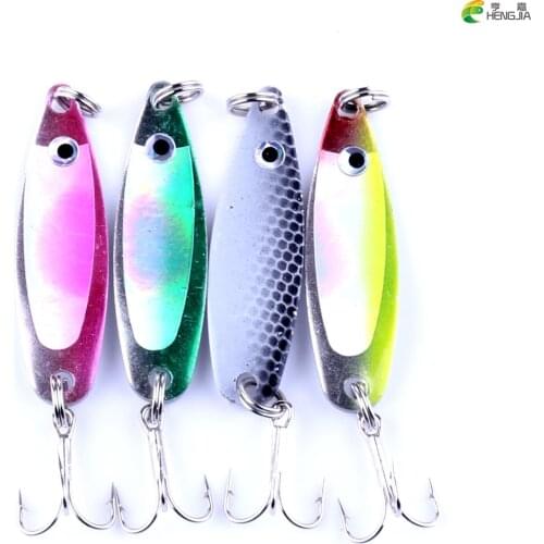 HENGJIA 1pcs Fishing hard metal spinner spoon fishing bait wobbler catfish fishing lures isca de pesca fishing tackles