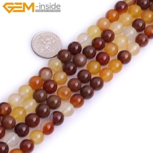 Natural Original Agates Carnelian Stone Beads For Jewelry Making 6-10mm 15inches DIY Jewellery FreeShipping Wholesale Gem-inside
