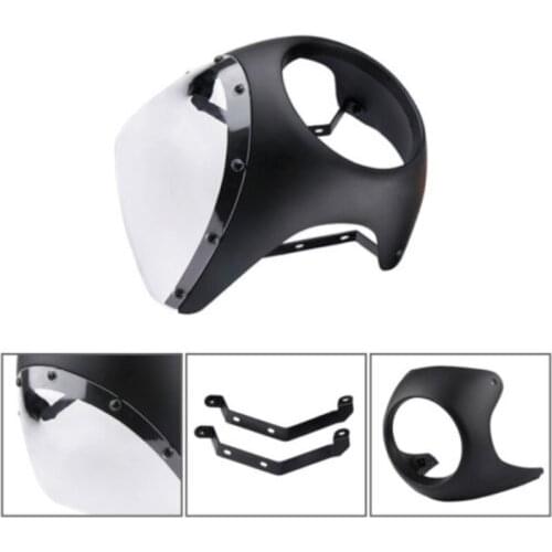 Motorcycle Body 7" Cafe Racer Headlight Fairing Screen Windshield Cover fine