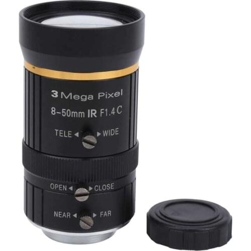 KP-850 Microscope Lens 3MP 8-50mm 1/2 C-Mount Industrial Microscope Lens Accessory with Variable Focusing