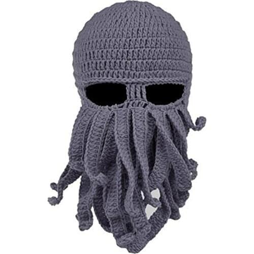 Hot Selling Winter Warm Hats For Women Men Halloween Party Octopus Hats and Caps Adult Unisex Woolen Knitted Beanie Fedora Hat