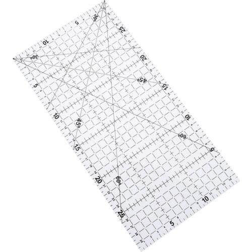 1Pc Patchwork Ruler Quilting Tools Acrylic Material Transparent Ruler Scale