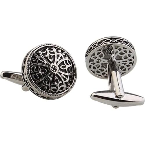 Metal Round flower Cufflinks Mans Jewelry French cuff shirt Button business cuff link 5pairs per lot
