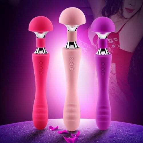 Powerful 10 Speeds Rechargeable Magic Wand Massager Vibrator Dildo Vibration Wands G-Spot Vibrator Sex Toys for Women