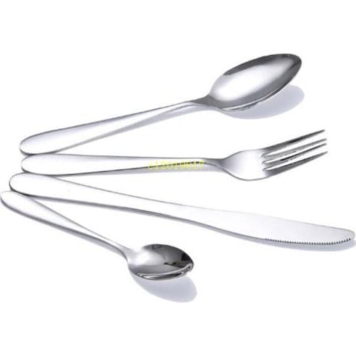 Stainless steel Flatware Sets Spoon Fork Knife Tea Spoon Dinnerware Set Kitchen Bar Utensil Kitchen supplies