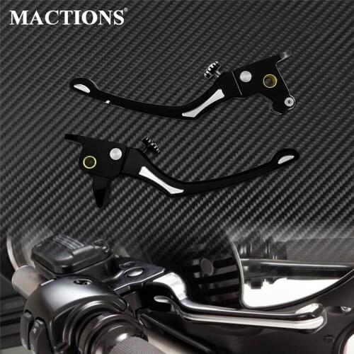 Motorcycle Black Cut Brake Clutch Lever Set CNC Aluminum For Harley Touring 2014-2016 Electra Glide CVO Road King Road Glide