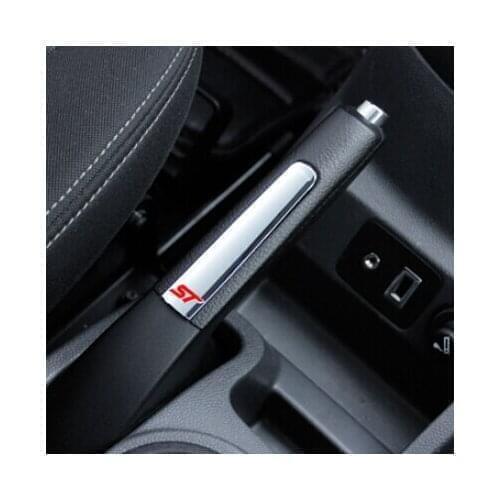 New Sale Words ABS Chrome Trim Handbrake Paillette Decoration Stickers Case for Ford Fiesta Ecosport 2013-2017 car Accessories