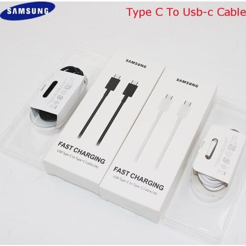 Original Samsung Note 10 S20 S21 A51 A71 5G USB Type C Cable To USB C Cable Fast Charging Charger Line For Galaxy M51 A52 A72 1M