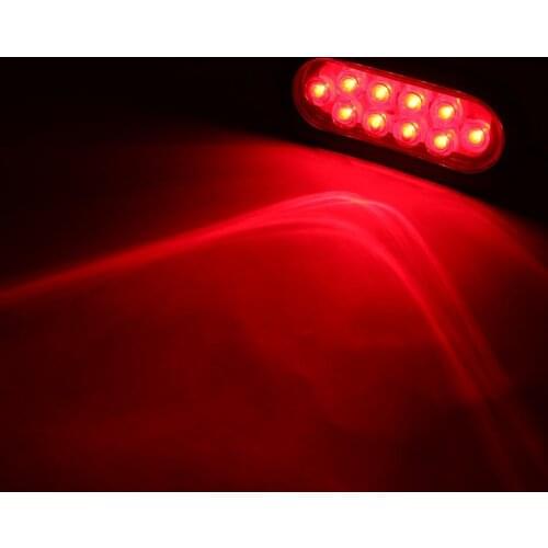 OUTAD Red Oval Sealed LED Turn Signal and Parking Light Kit for Truck Trailer Turn Stop and Tail Light Waterproof 2PCS